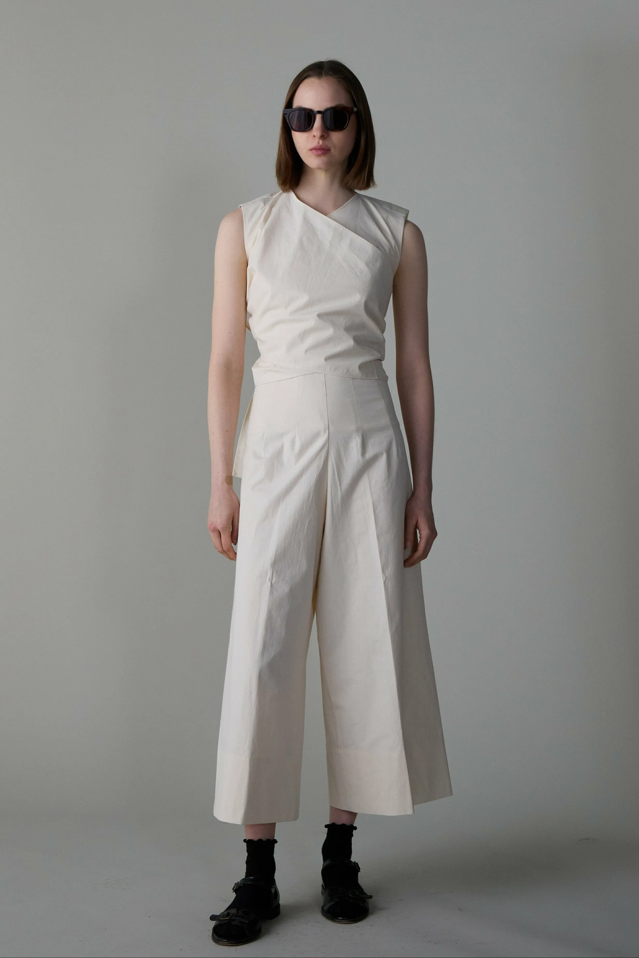 CARRELL JUMPSUIT | CREAM JAPANESE POPLIN sold by Caron Callahan