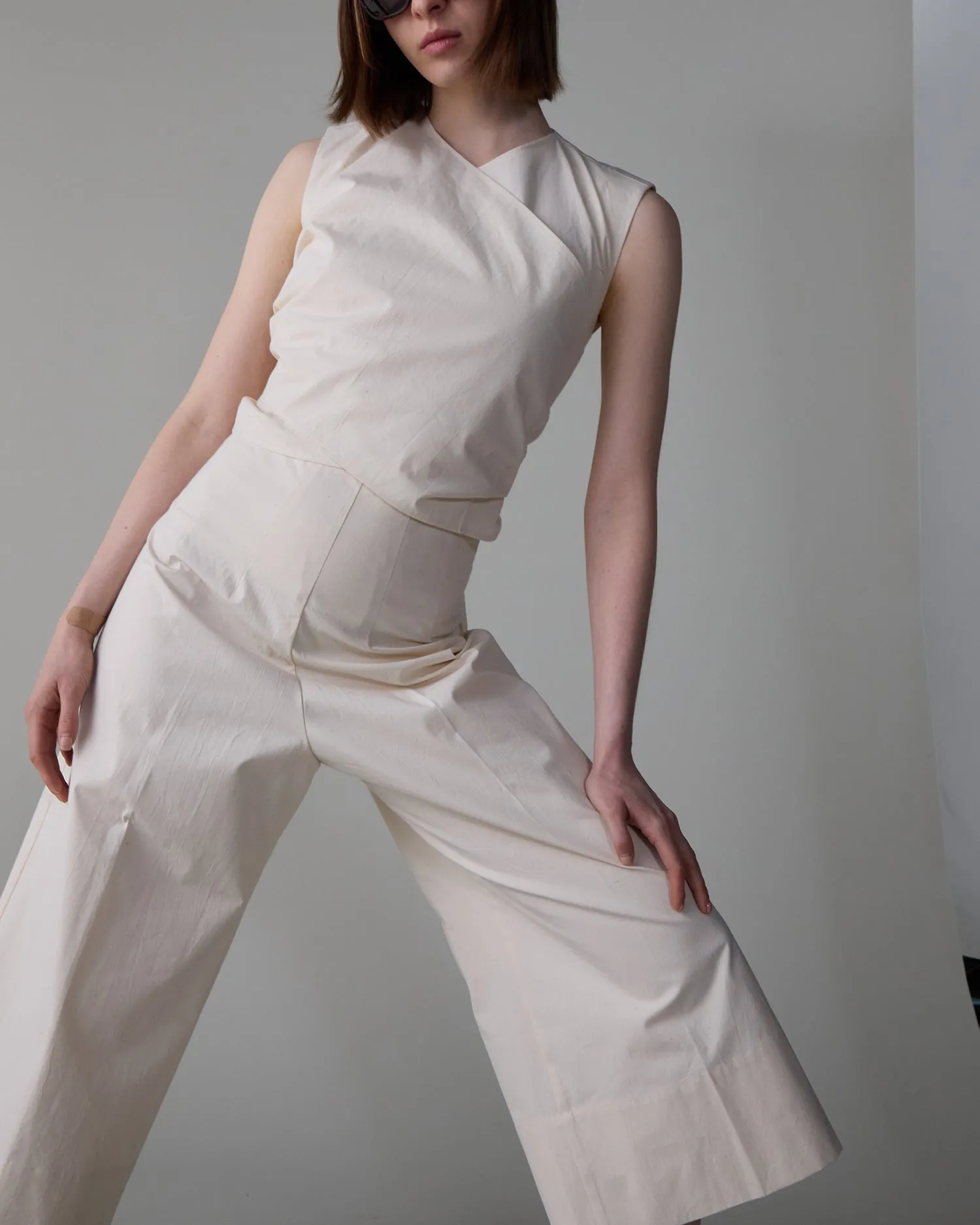 CARRELL JUMPSUIT | CREAM JAPANESE POPLIN sold by Caron Callahan product image thumbnail 4