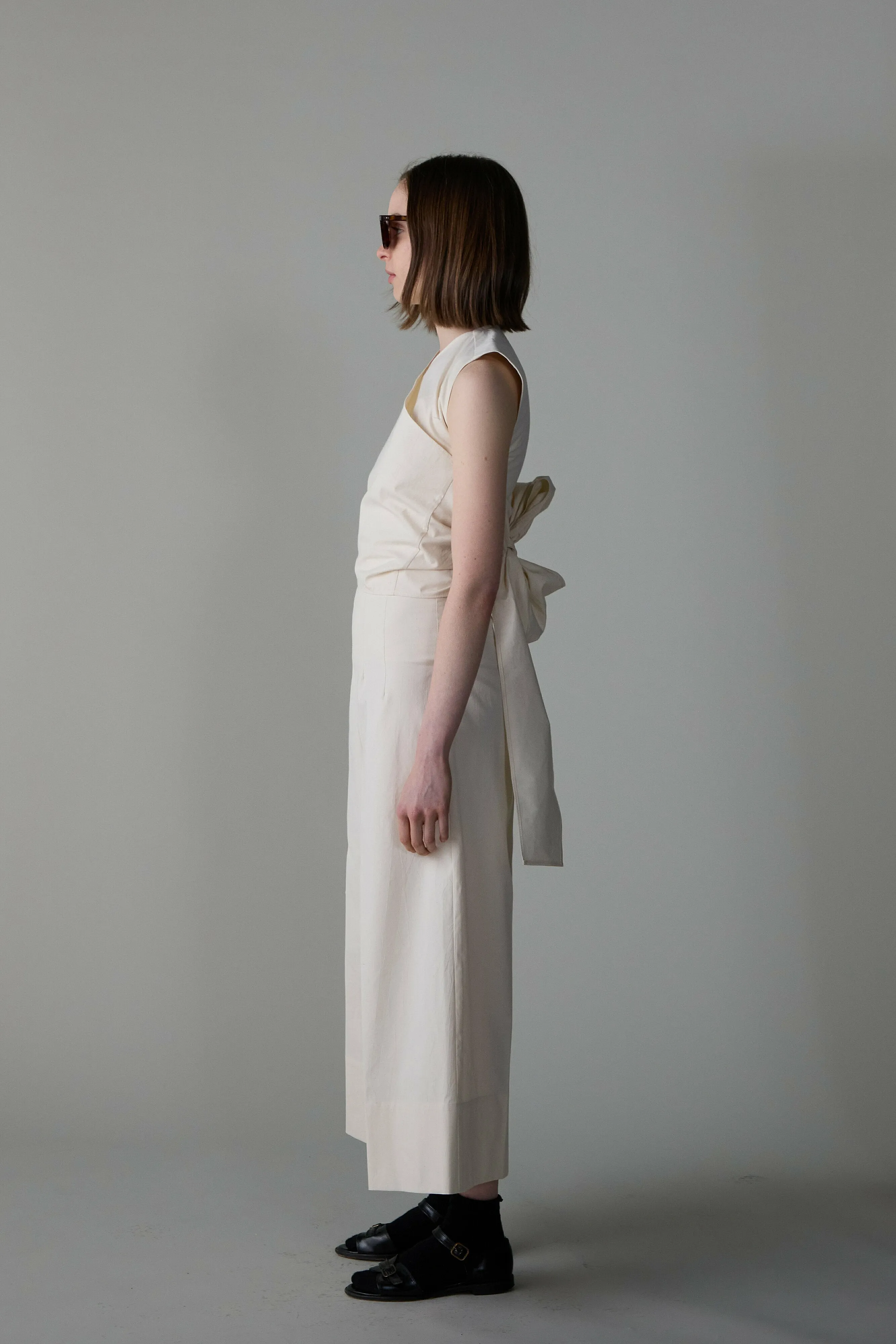 CARRELL JUMPSUIT | CREAM JAPANESE POPLIN sold by Caron Callahan product image thumbnail 3