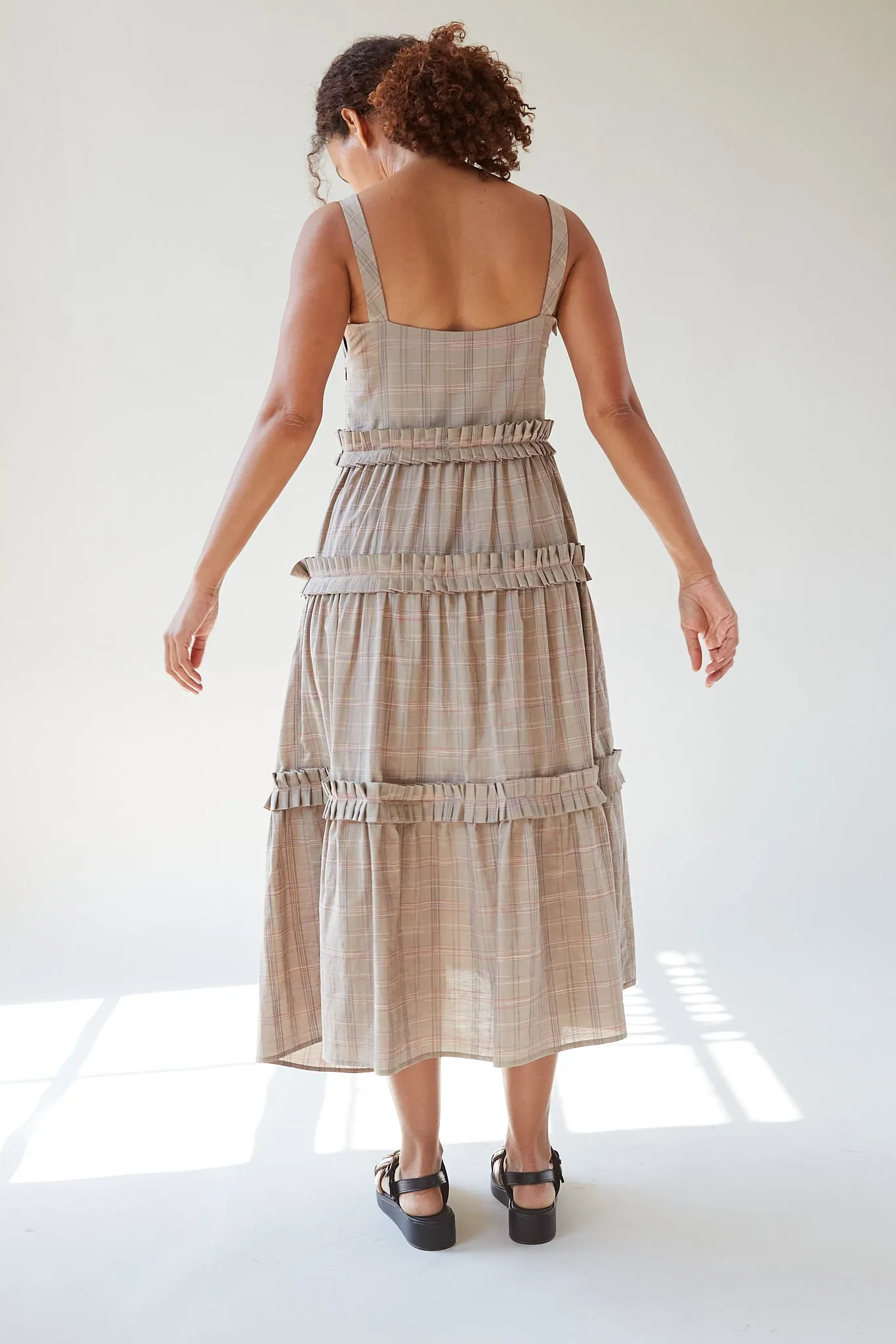 ALAYNE DRESS | MUSHROOM SKETCH PLAID sold by Caron Callahan product image thumbnail 4