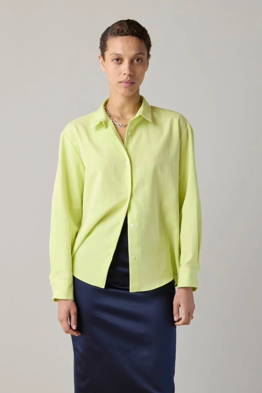 ALICE SHIRT | LIME COTTON sold by Caron Callahan