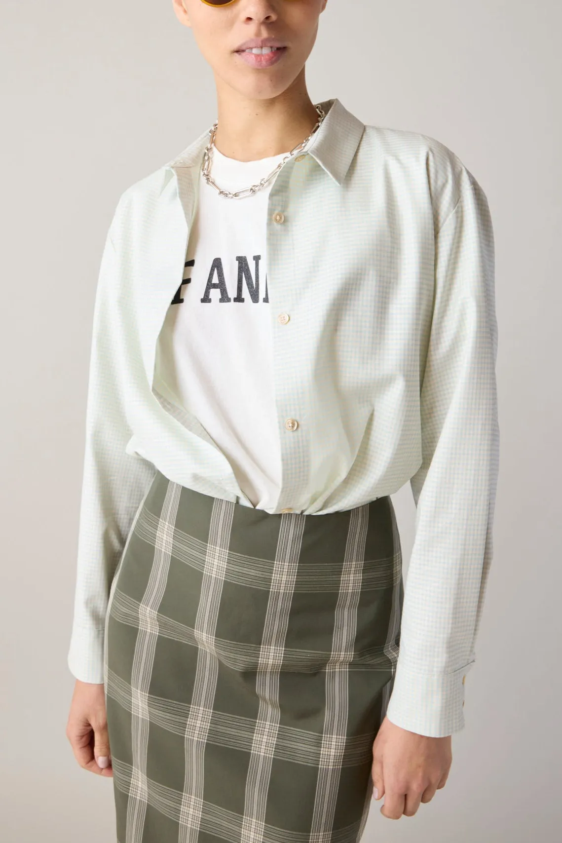 ALICE SHIRT | BUTTER & BLUE GINGHAM sold by Caron Callahan product image thumbnail 5