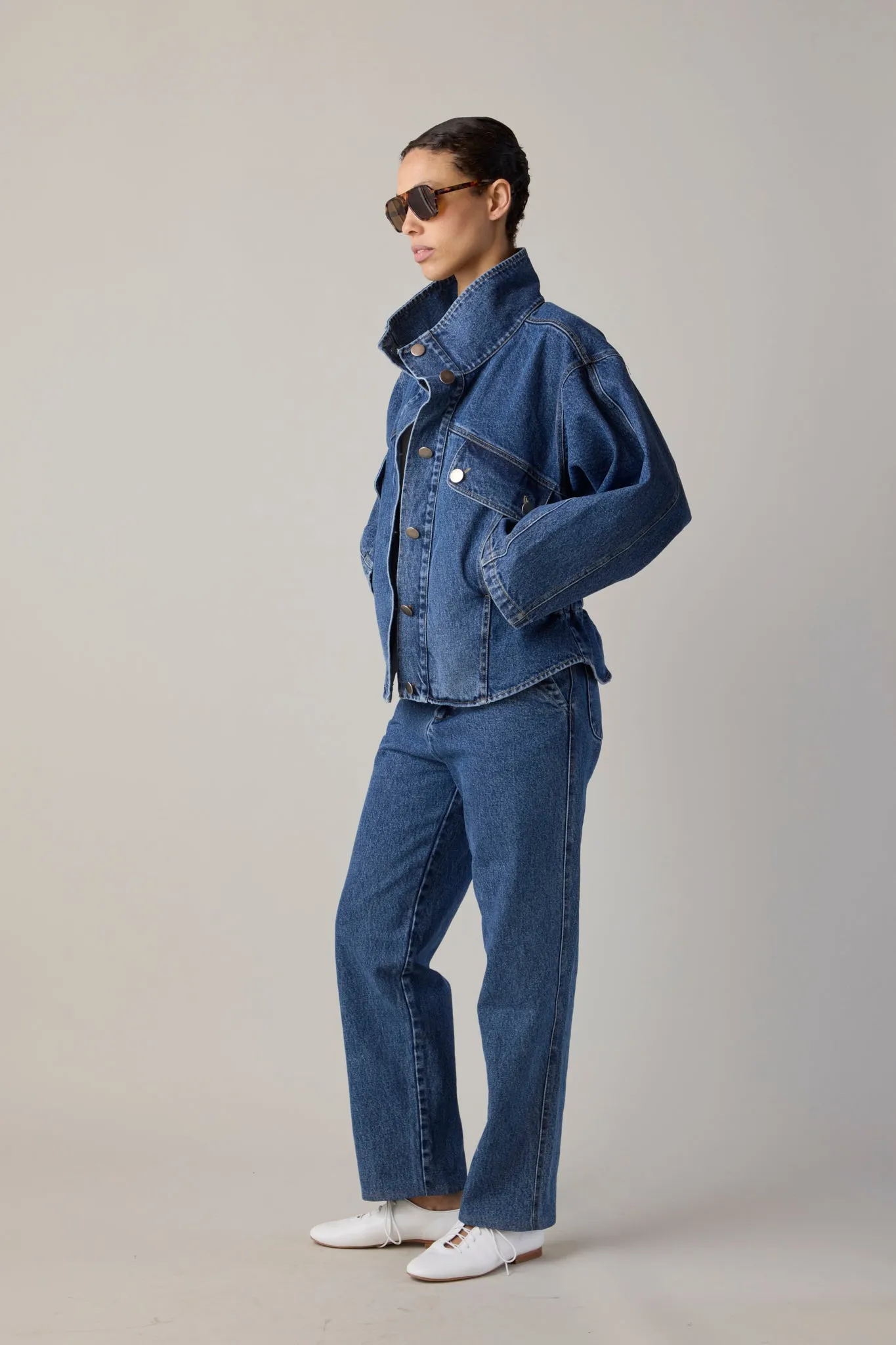 OVERSIZED AUGIE JACKET | DARK DENIM sold by Caron Callahan product image thumbnail 4