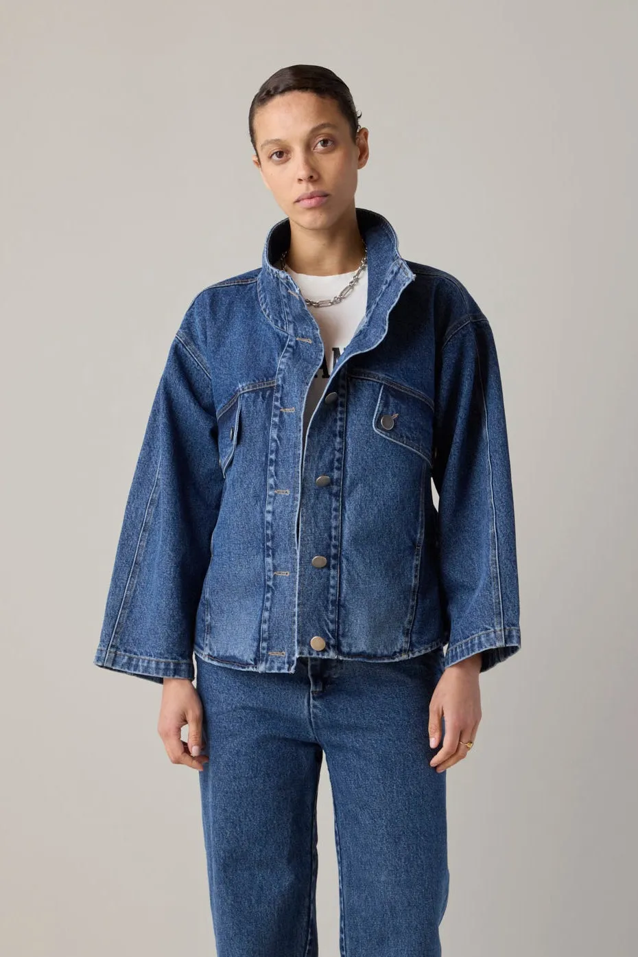 OVERSIZED AUGIE JACKET | DARK DENIM sold by Caron Callahan