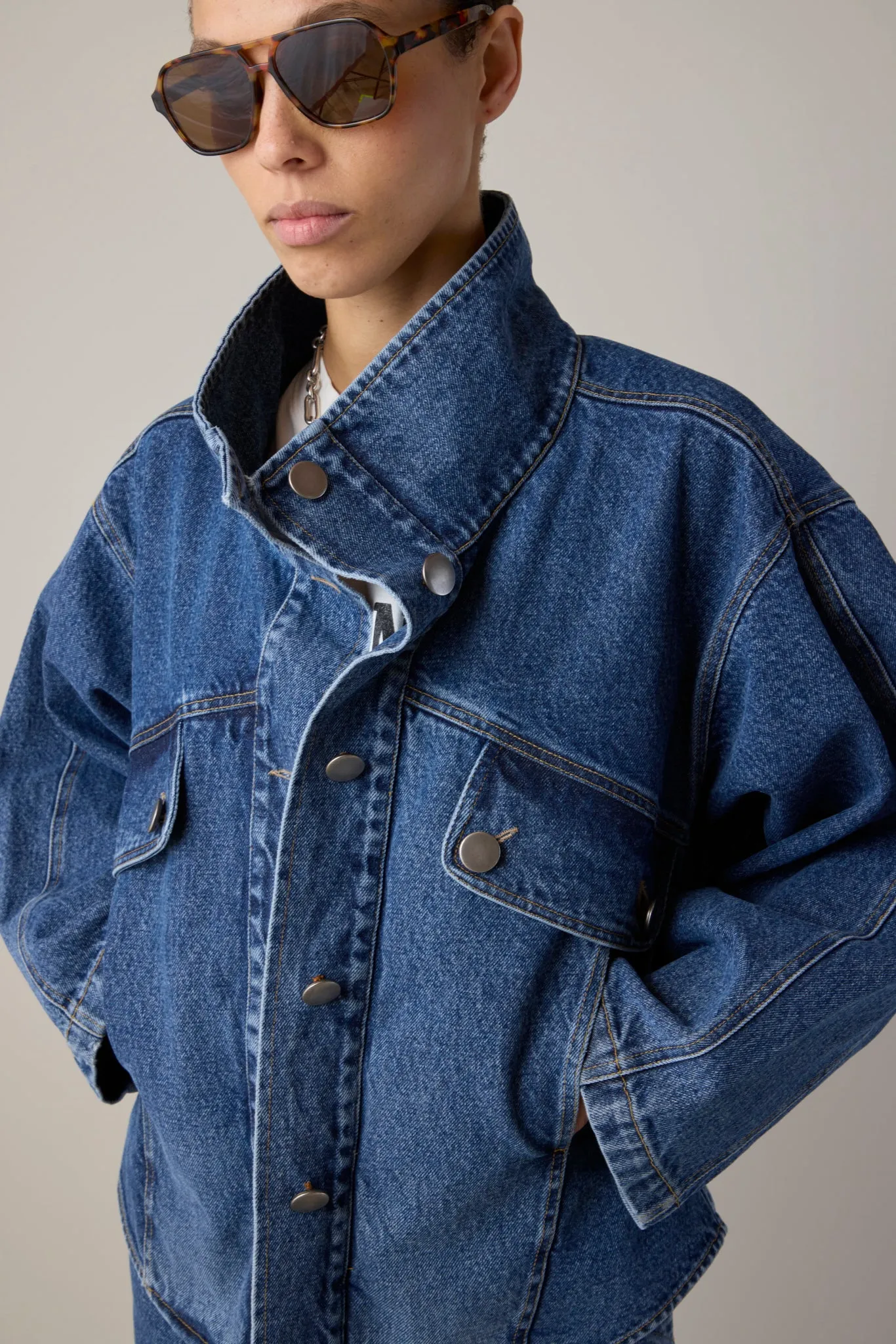 OVERSIZED AUGIE JACKET | DARK DENIM sold by Caron Callahan product image thumbnail 2