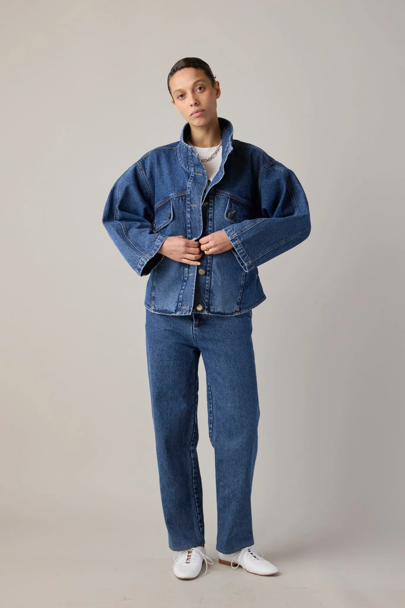 OVERSIZED AUGIE JACKET | DARK DENIM sold by Caron Callahan product image thumbnail 3