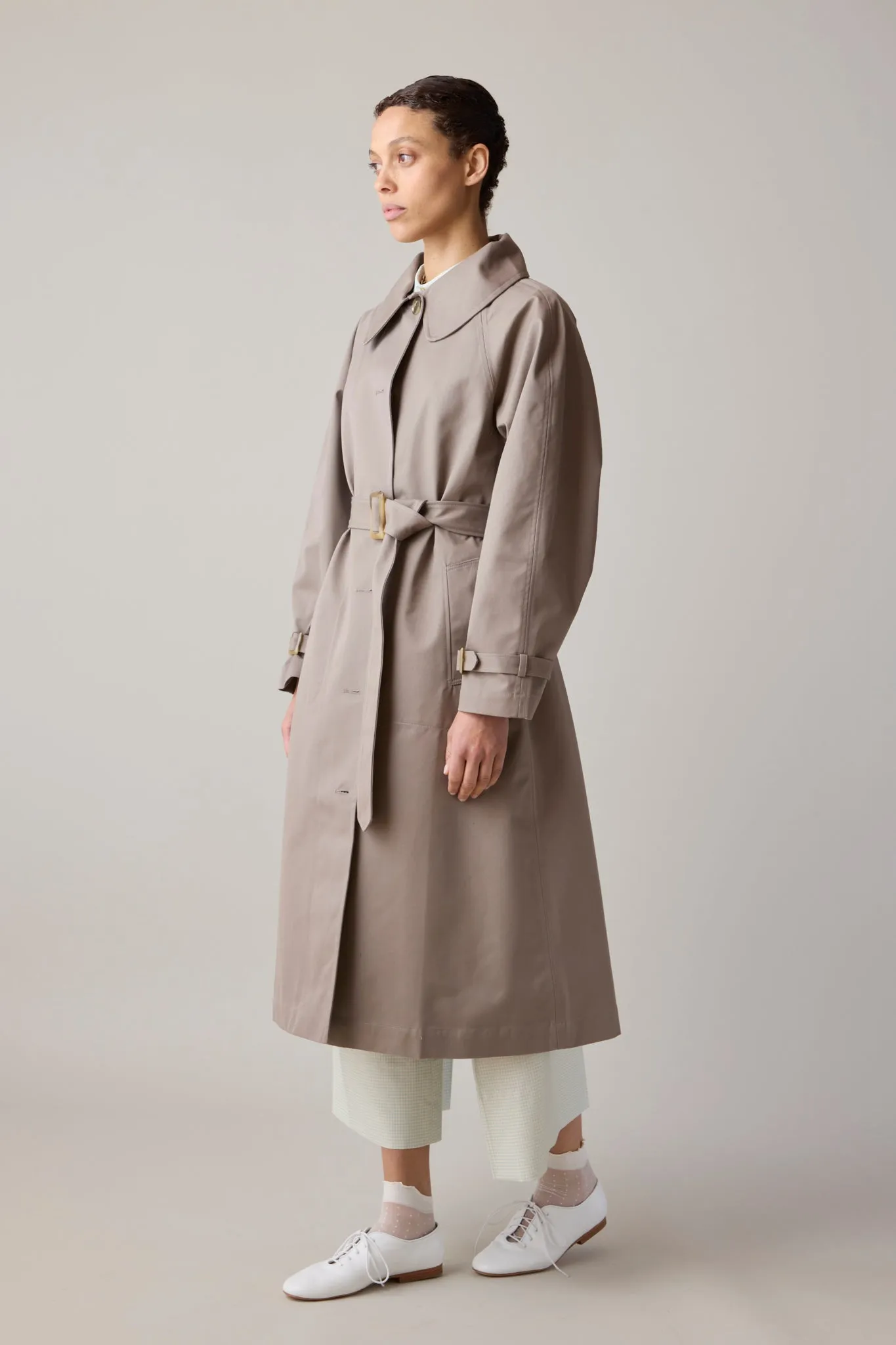 GODFREY TRENCH | TAUPE WITH PINK TECHNICAL COTTON sold by Caron Callahan product image thumbnail 5