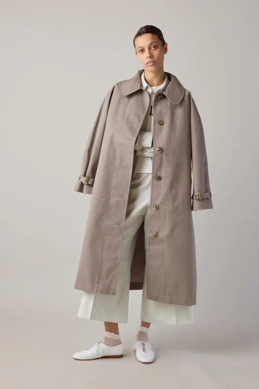 GODFREY TRENCH | TAUPE WITH PINK TECHNICAL COTTON made by Caron Callahan