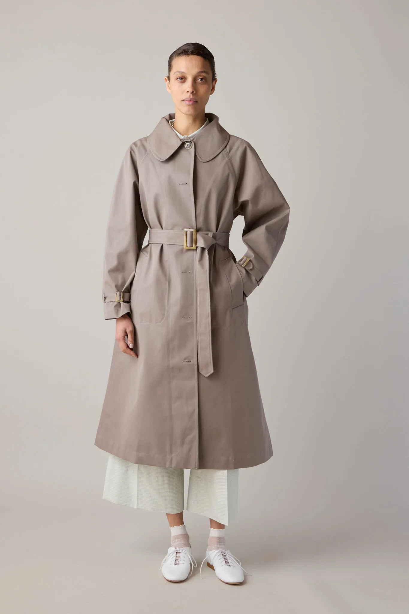 GODFREY TRENCH | TAUPE WITH PINK TECHNICAL COTTON sold by Caron Callahan product image thumbnail 3