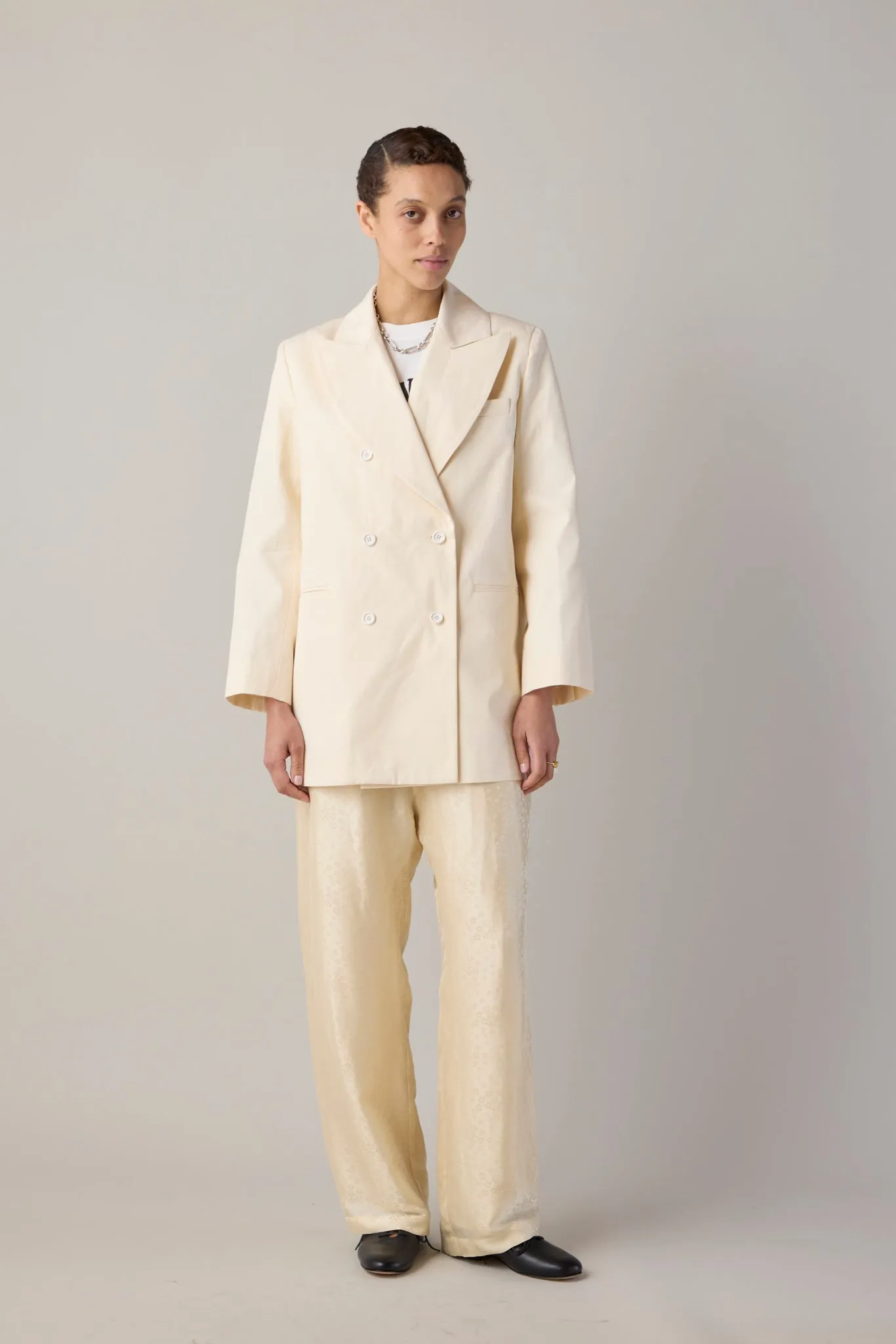 ADOLFO JACKET | CREAM CRISP CANVAS sold by Caron Callahan product image thumbnail 4