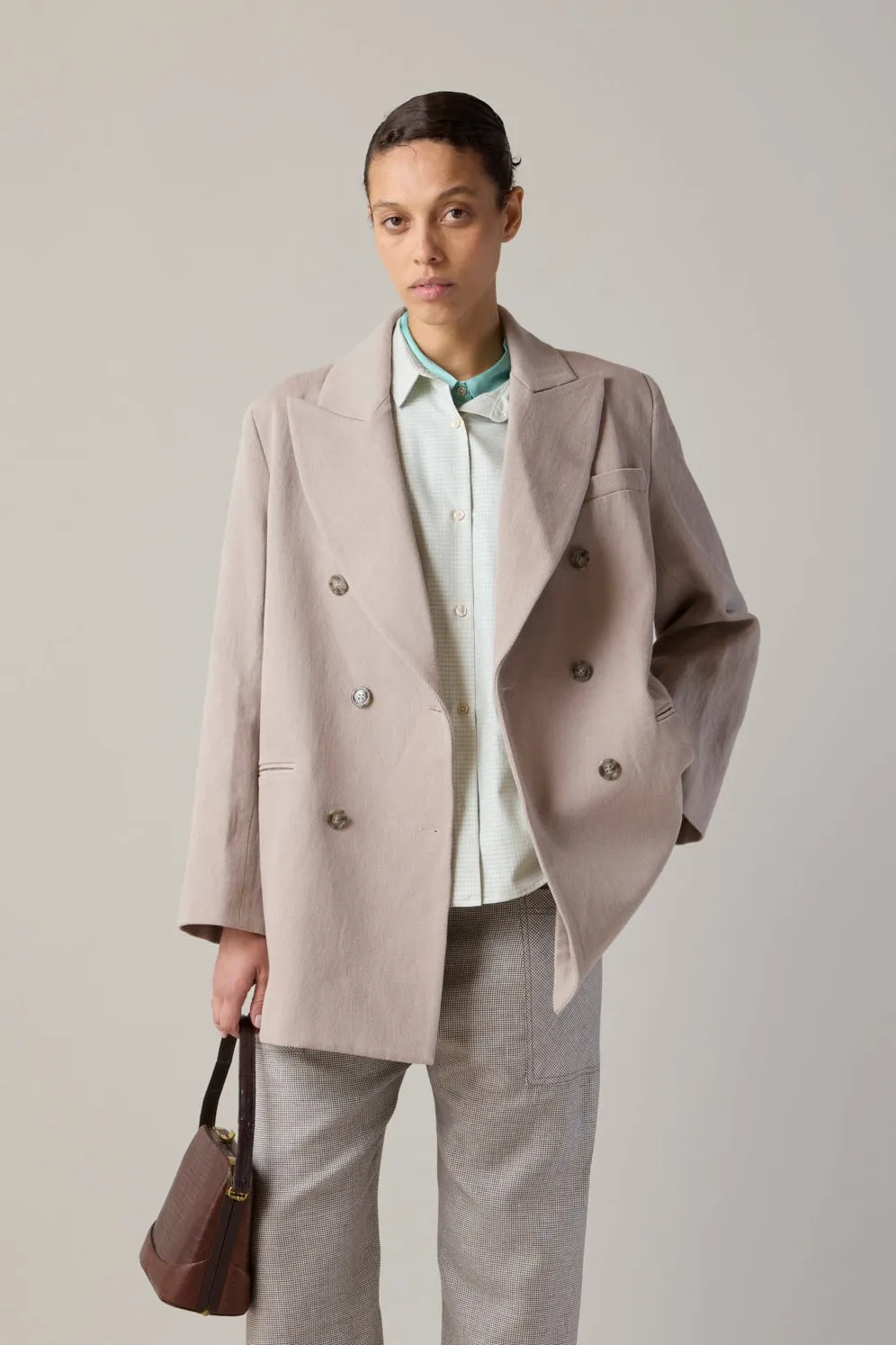 ADOLFO JACKET | KHAKI TEXTURED TWILL sold by Caron Callahan product image thumbnail 3