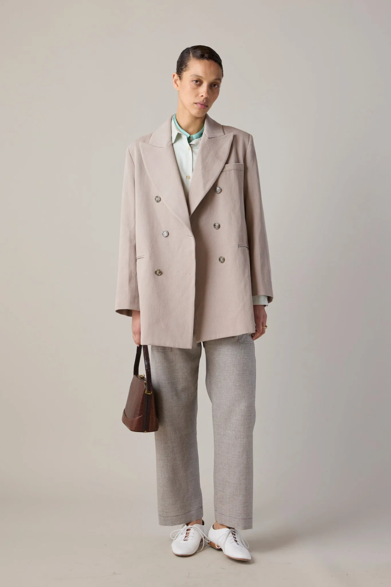 ADOLFO JACKET | KHAKI TEXTURED TWILL sold by Caron Callahan product image thumbnail 4