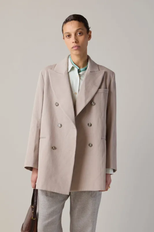 ADOLFO JACKET | KHAKI TEXTURED TWILL made by Caron Callahan