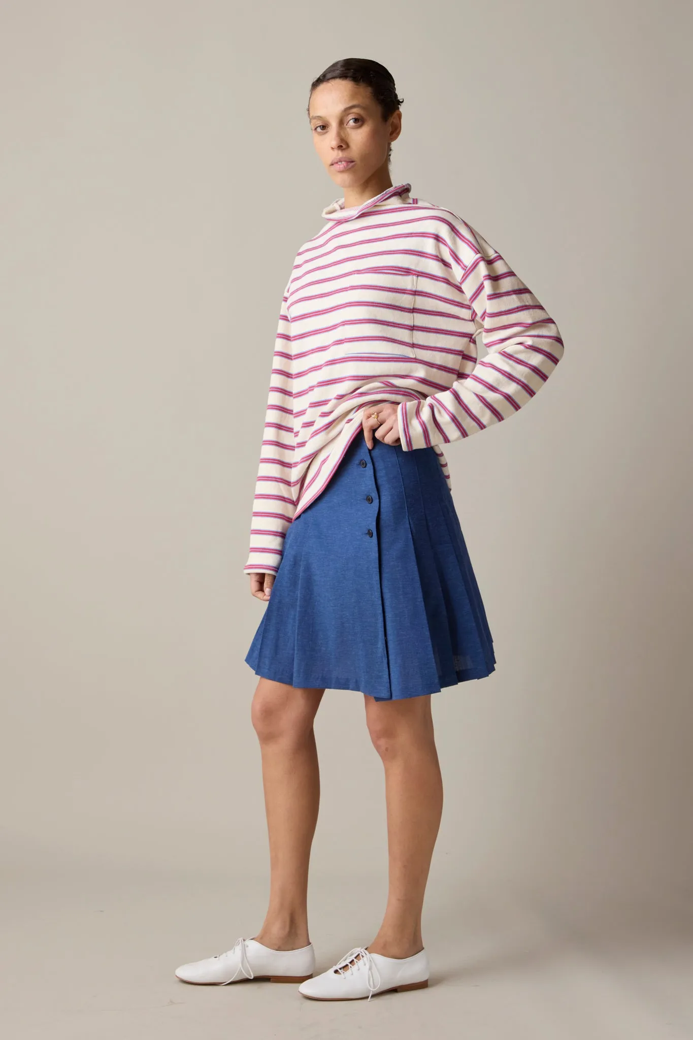 TOSHI SKIRT | YALE BLUE SUITING sold by Caron Callahan product image thumbnail 2