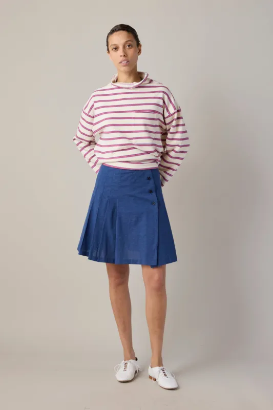 TOSHI SKIRT | YALE BLUE SUITING made by Caron Callahan