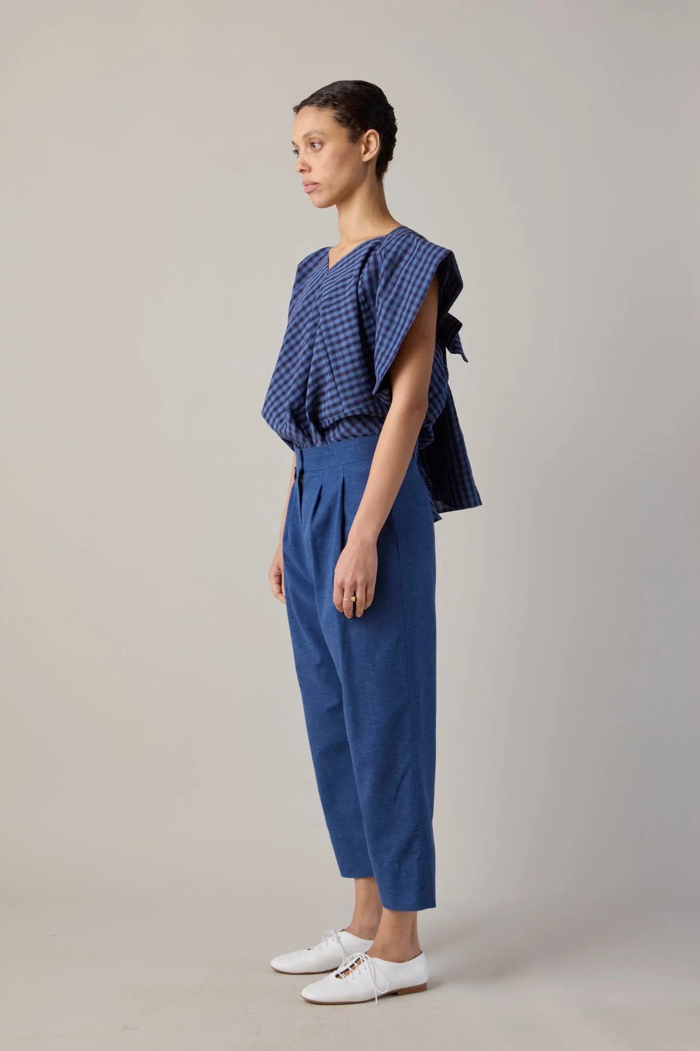 KRANSTON PANT | YALE BLUE SUITING sold by Caron Callahan product image thumbnail 3