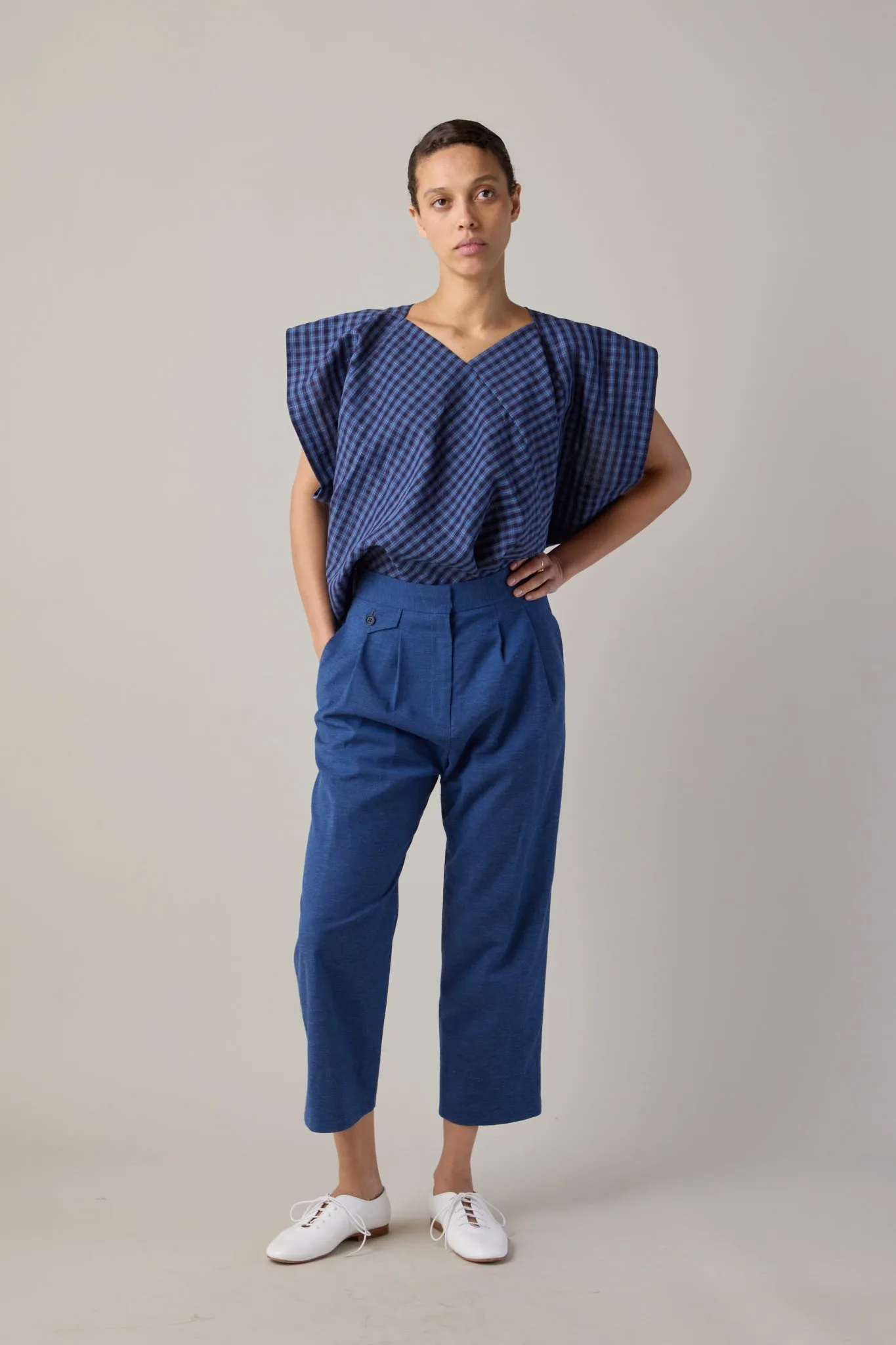 KRANSTON PANT | YALE BLUE SUITING sold by Caron Callahan product image thumbnail 2