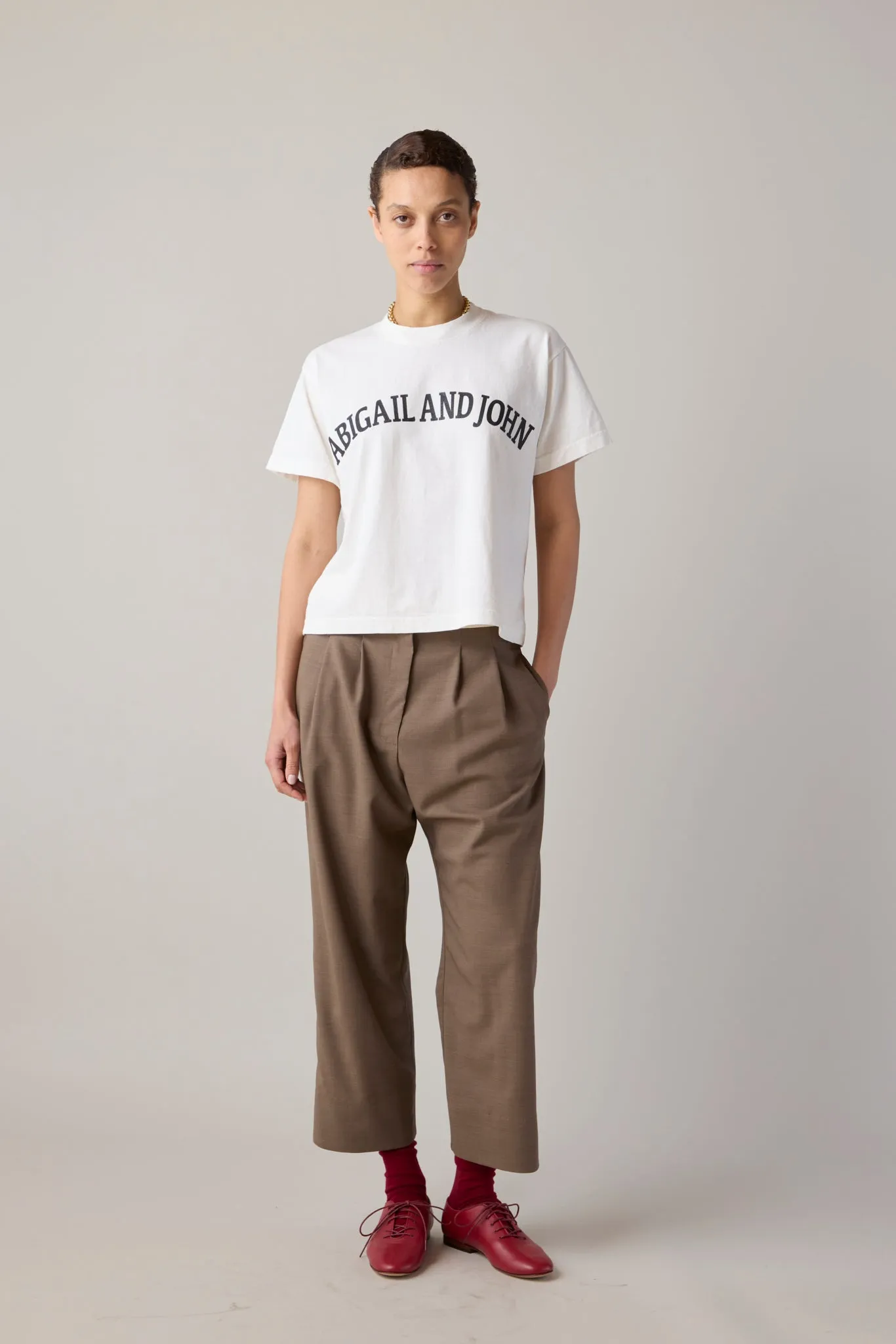 KRANSTON PANT | MUSHROOM TROPICAL WOOL sold by Caron Callahan product image thumbnail 3