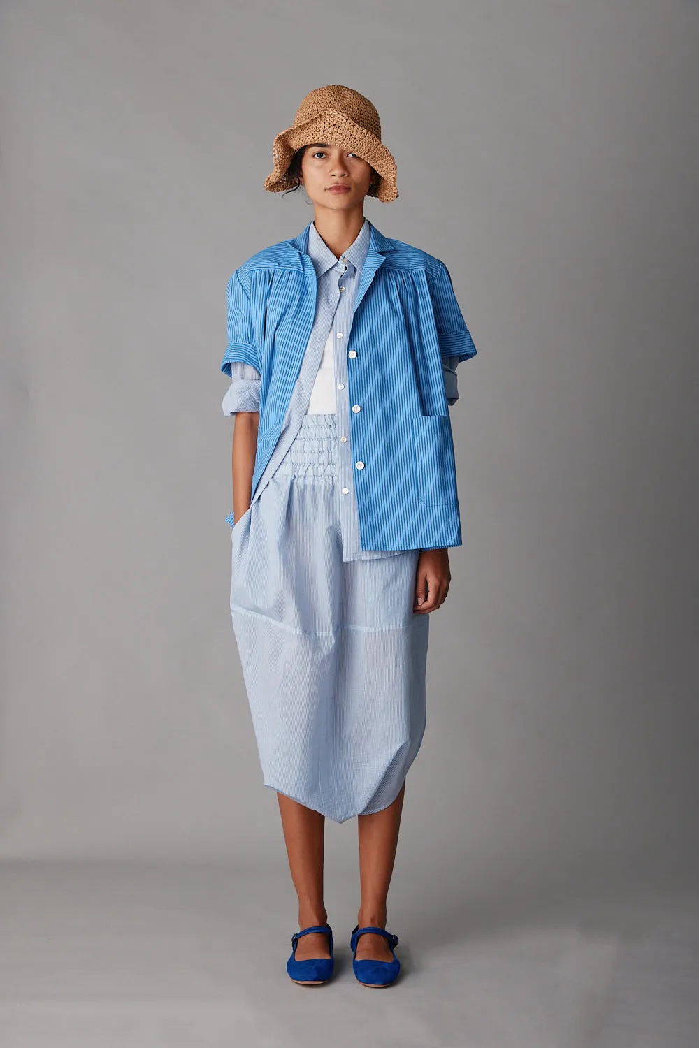 TULIP PANT | BLUE PINSTRIPE sold by Caron Callahan