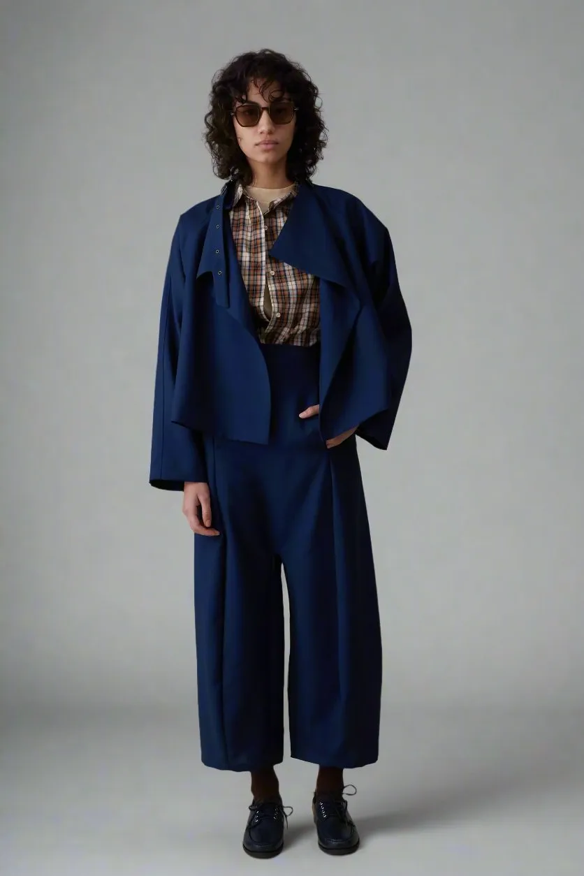 MORGAN PANT | MARINE TROPICAL WOOL sold by Caron Callahan product image thumbnail 3