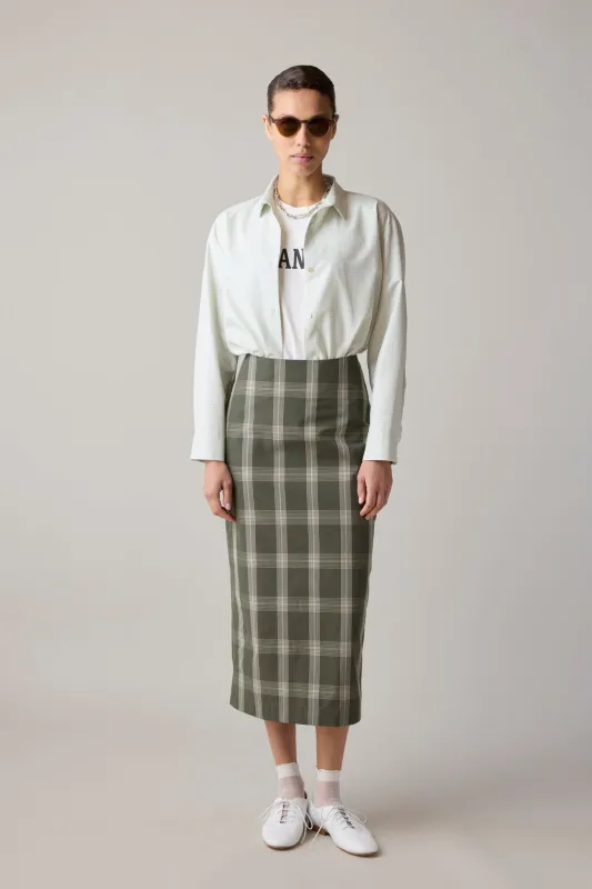LILA SKIRT | OLIVE PLAID sold by Caron Callahan