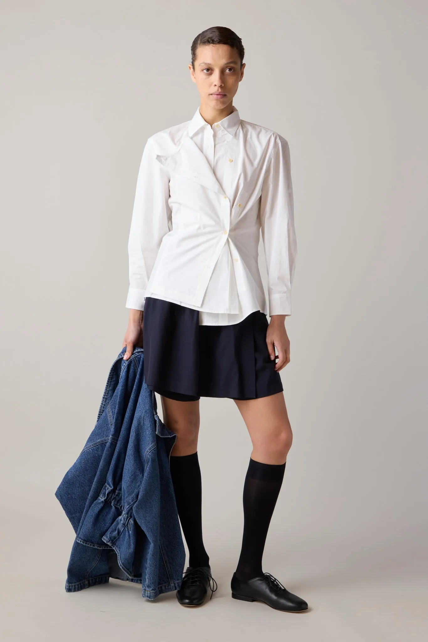 JOANNA SHIRT | WHITE POPLIN sold by Caron Callahan product image thumbnail 2