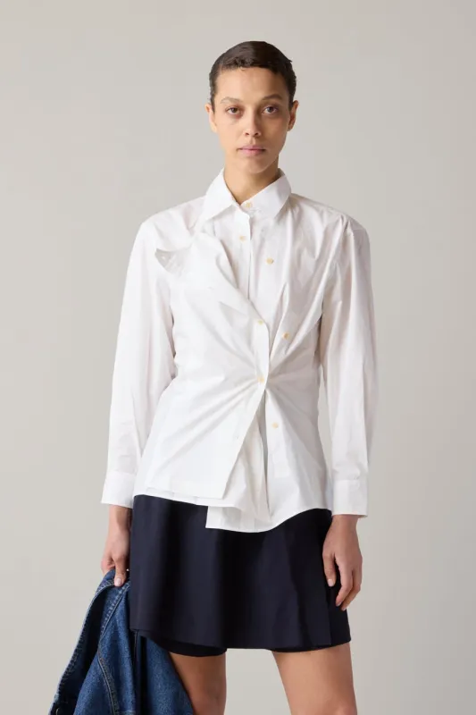 JOANNA SHIRT | WHITE POPLIN made by Caron Callahan