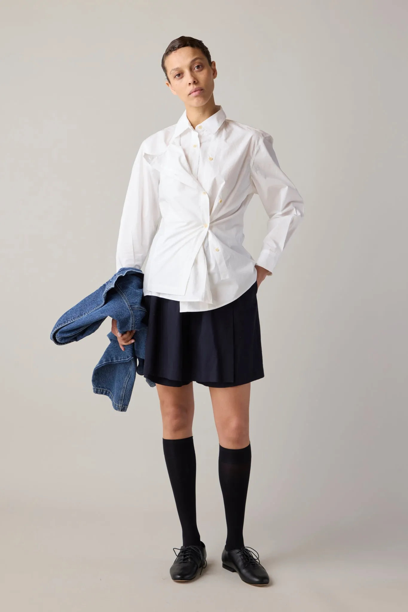 JOANNA SHIRT | WHITE POPLIN sold by Caron Callahan product image thumbnail 3