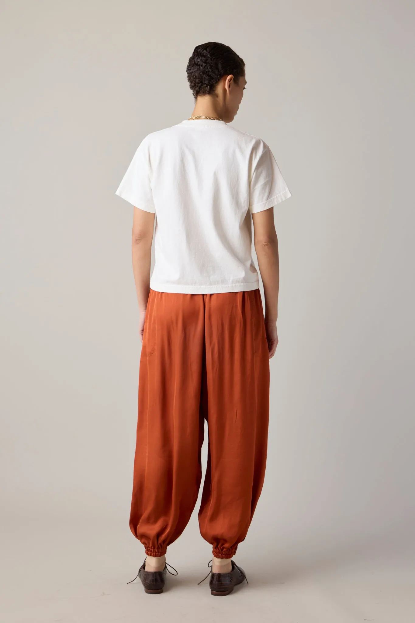 CARY PANT | RUST VISCOSE SATIN sold by Caron Callahan product image thumbnail 5