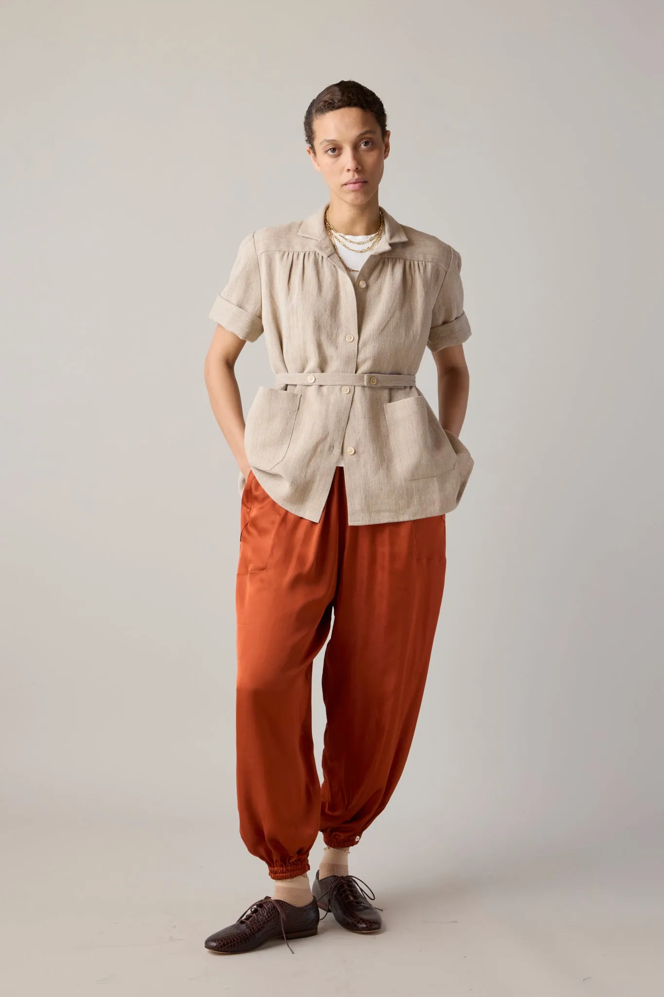 MOLLY TOP | NATURAL LINEN sold by Caron Callahan product image thumbnail 3