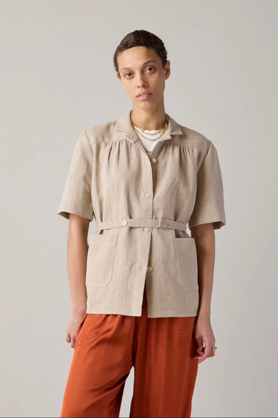MOLLY TOP | NATURAL LINEN sold by Caron Callahan