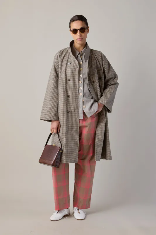 LAUREN COAT | BROWN JAPANESE CHECK made by Caron Callahan