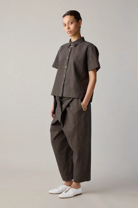 APRIL SHIRT | BROWN & BLACK GINGHAM sold by Caron Callahan product image thumbnail 4