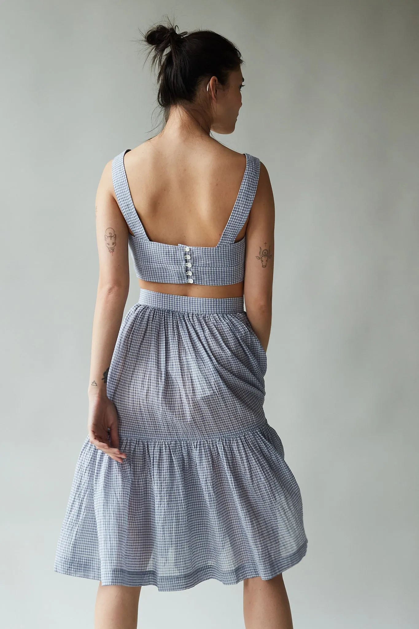 VIVIAN BRALETTE | BLUE GINGHAM VOILE sold by Caron Callahan product image thumbnail 3