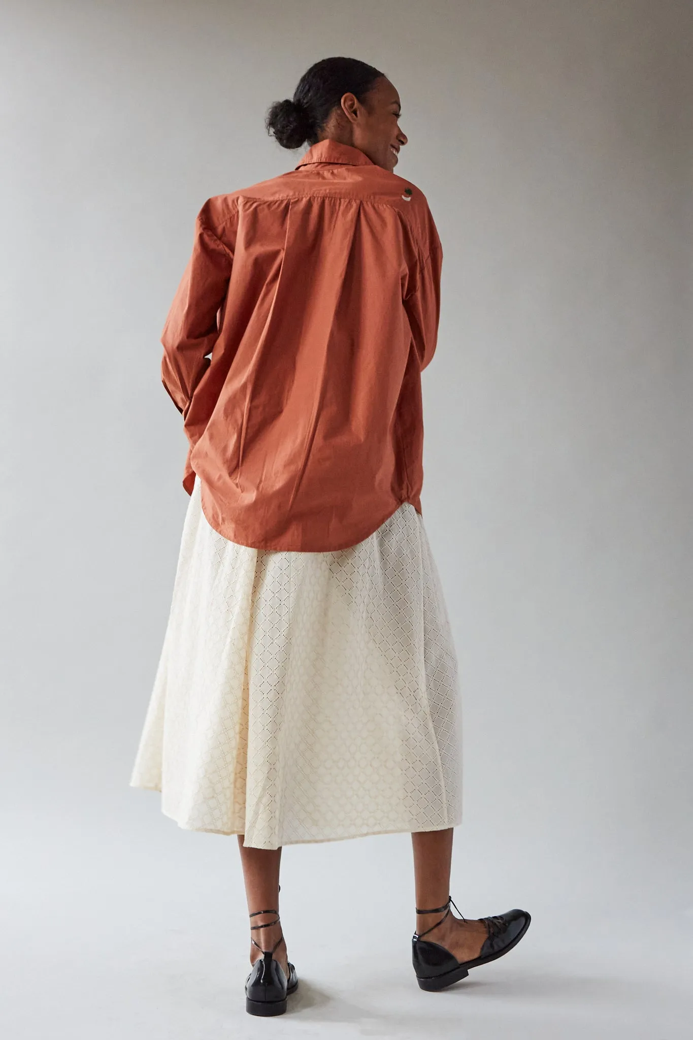 RITA SKIRT | NATURAL EYELET VOILE sold by Caron Callahan product image thumbnail 5