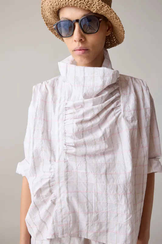 RHONDA TOP | WHITE WINDOWPANE made by Caron Callahan