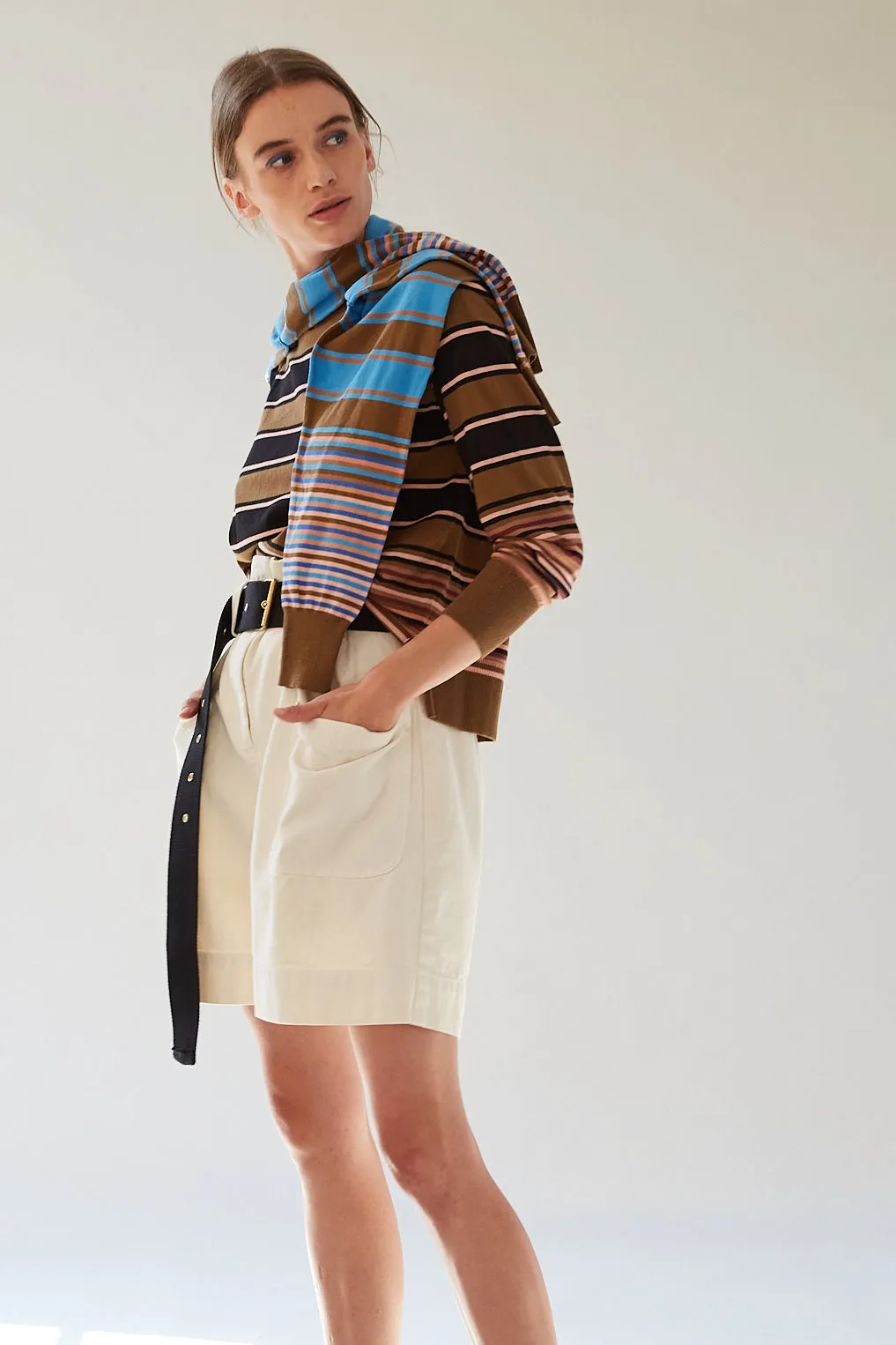 DEVON SHORT | NATURAL CANVAS sold by Caron Callahan product image thumbnail 4