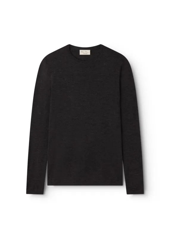 Tanne W, Blouse - Black Gray Melange made by MarMar