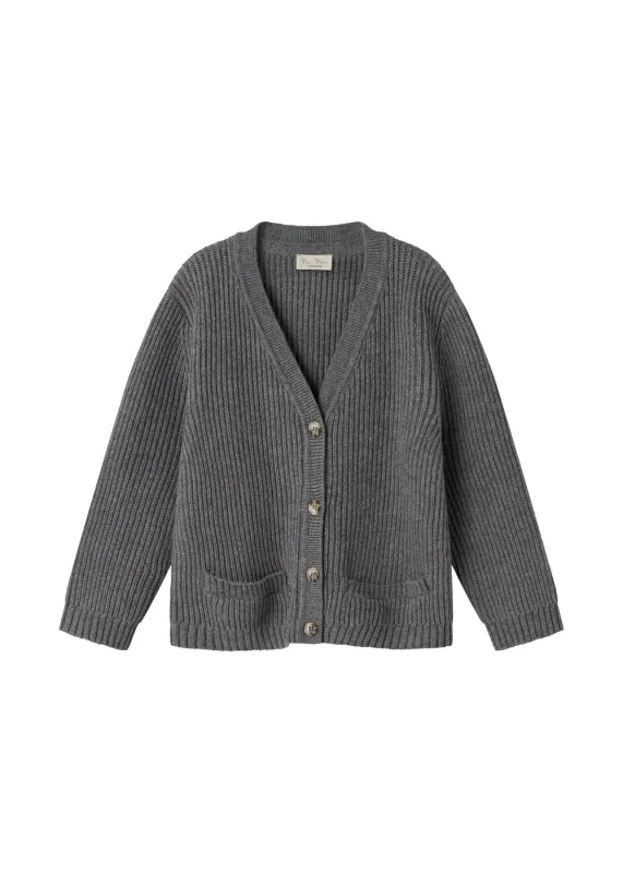 Tarono W, Knit cardigan - Gray Melange made by MarMar