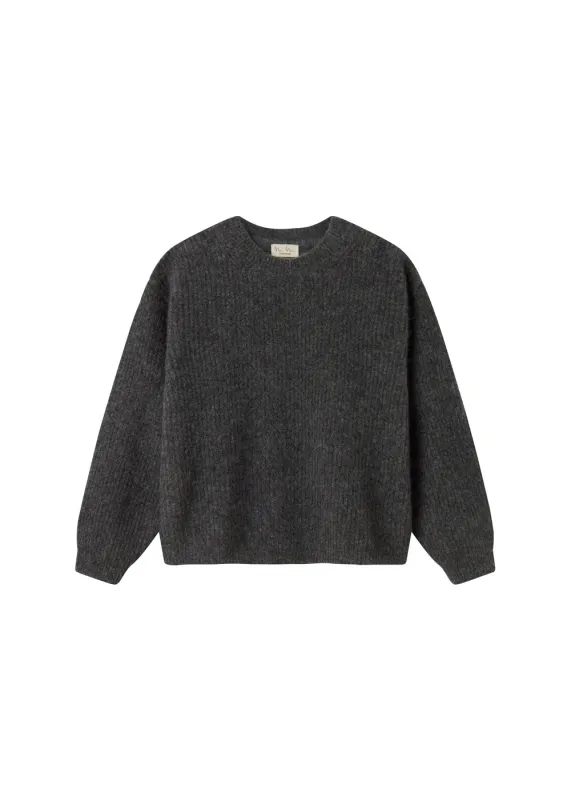Trixa W, Knit blouse - Dark Gray Mel. made by MarMar