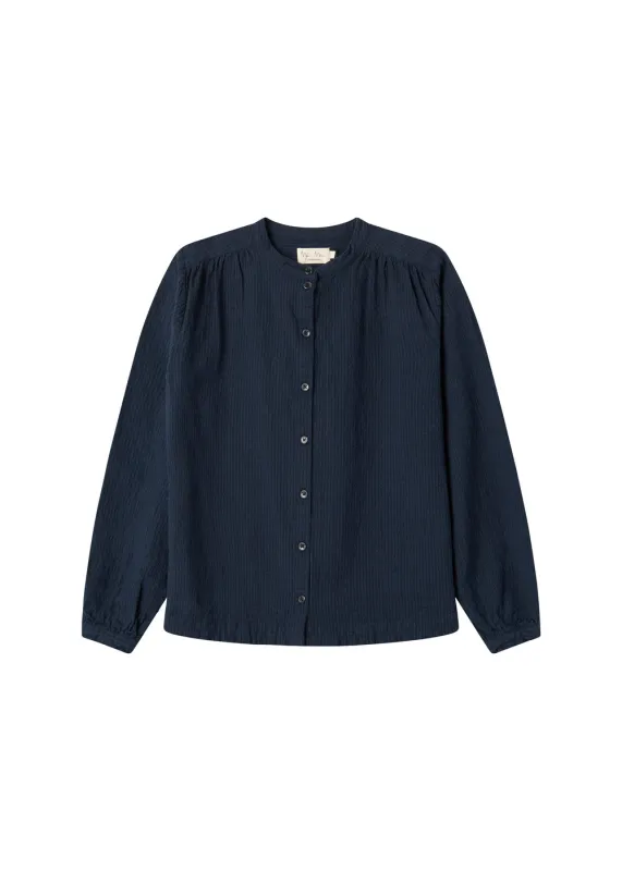 Tamira W, Shirt - Dark Blue Stripe made by MarMar