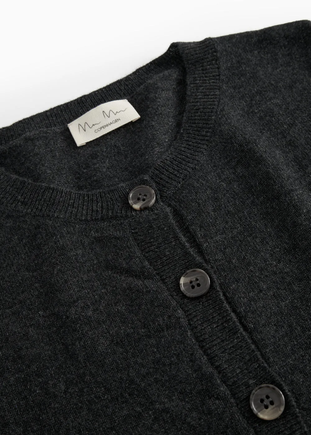 Tepi W, Cashmere Cardigan - Black Gray Melange sold by MarMar product image thumbnail 3