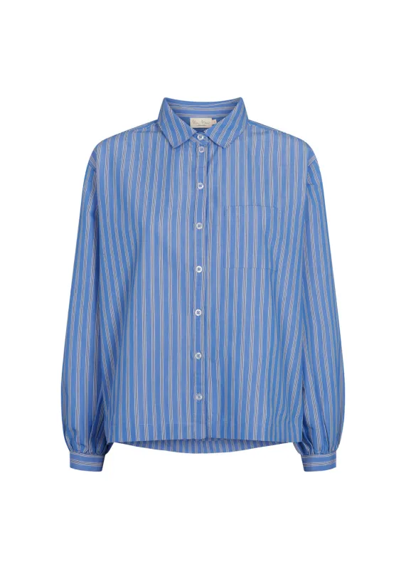 Tatum W, Shirt - Cornflower Stripe made by MarMar