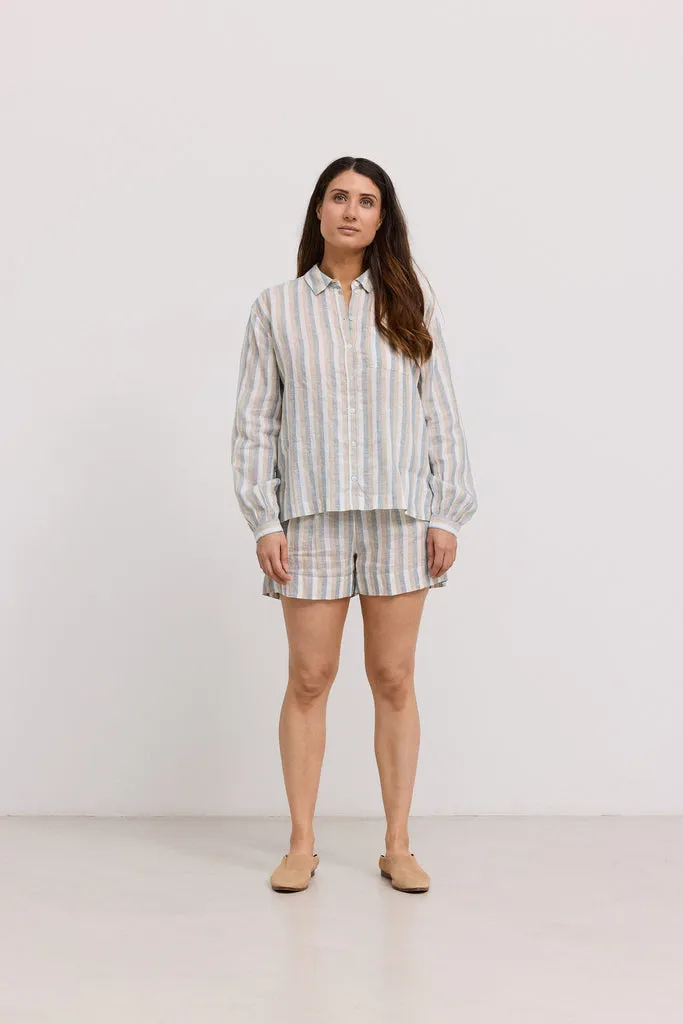 Tatum W, Shirt - Dusty Blue Stripe sold by MarMar product image thumbnail 2