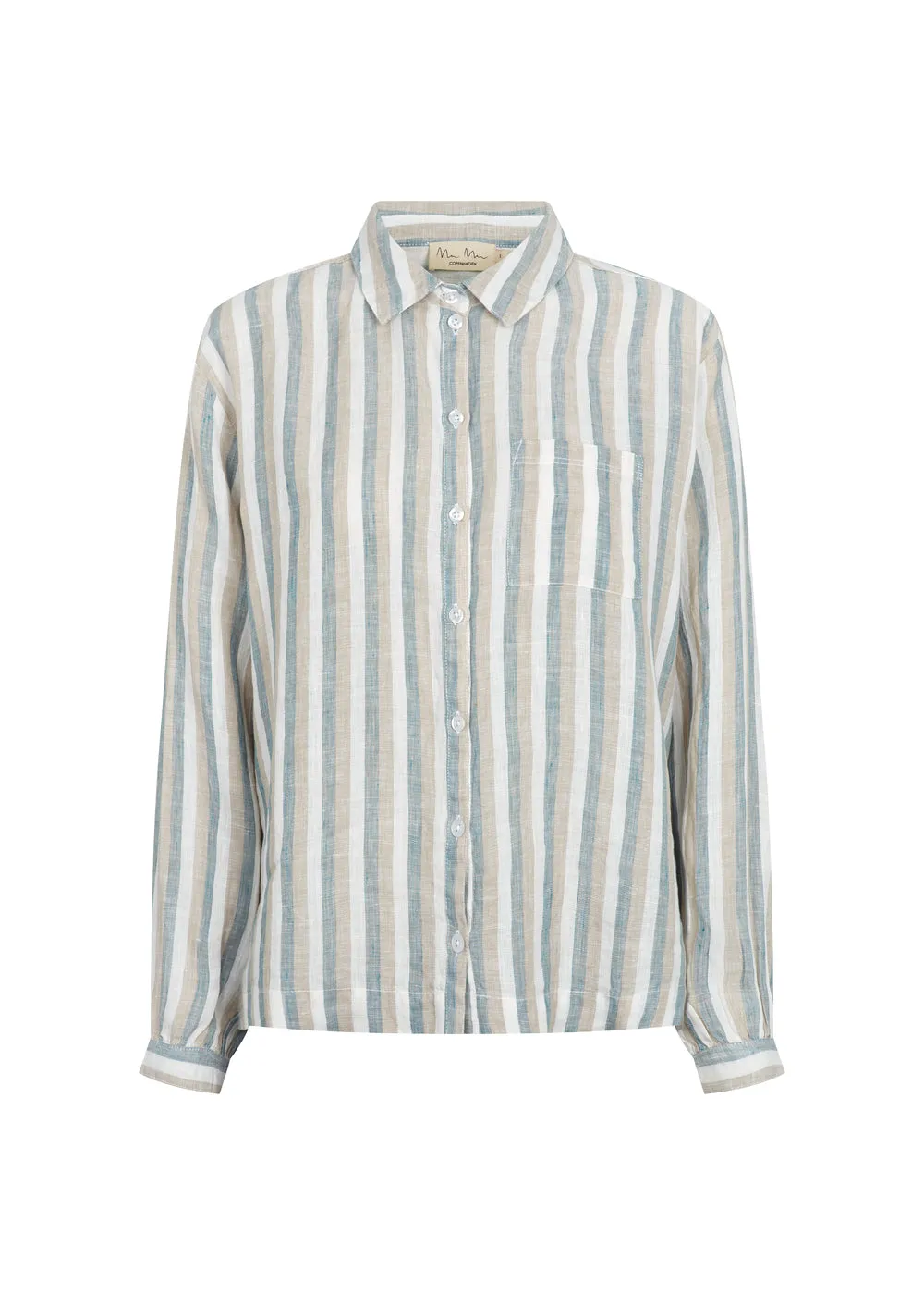 Tatum W, Shirt - Dusty Blue Stripe sold by MarMar