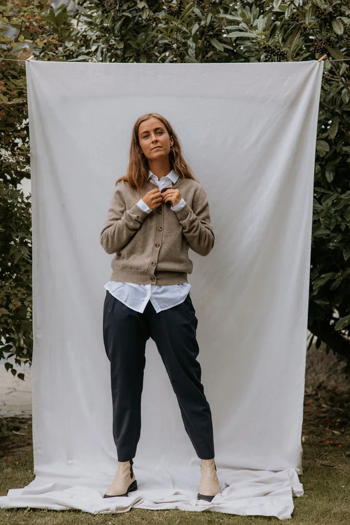 Tepi W, Kashmir Cardigan - Linseed Mel. sold by MarMar product image thumbnail 2