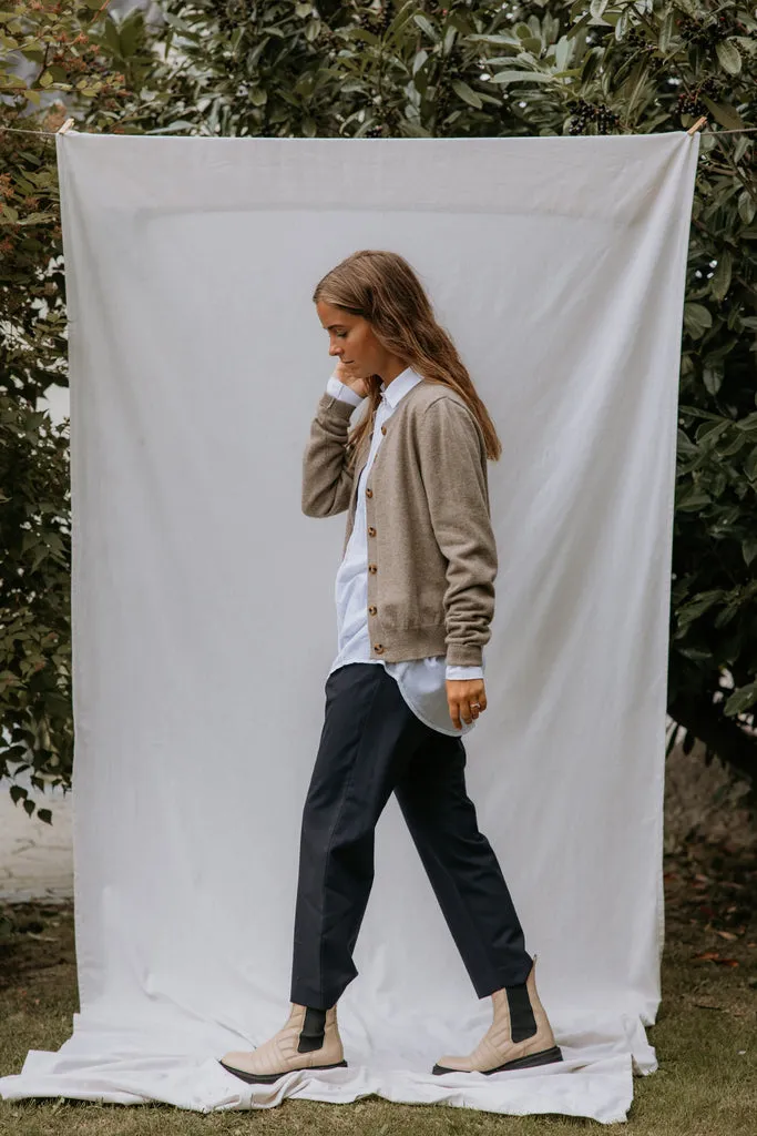 Tepi W, Kashmir Cardigan - Linseed Mel. sold by MarMar product image thumbnail 4