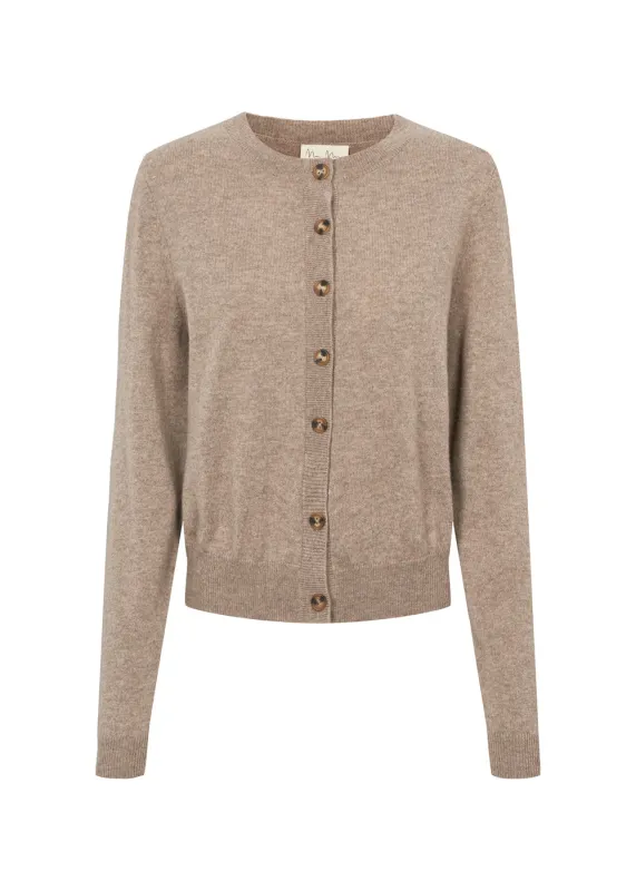 Tepi W, Kashmir Cardigan - Linseed Mel. made by MarMar