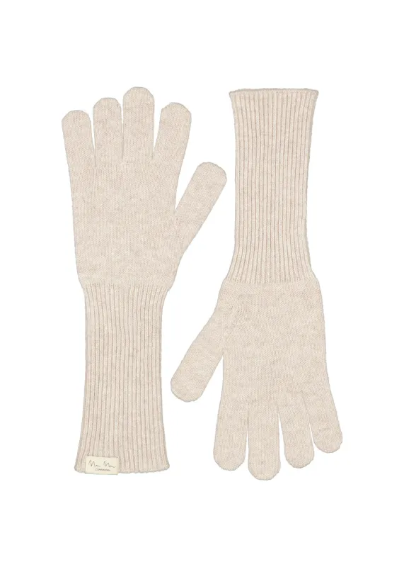 Aske Long W, Cashmere Gloves - Llama Melange made by MarMar
