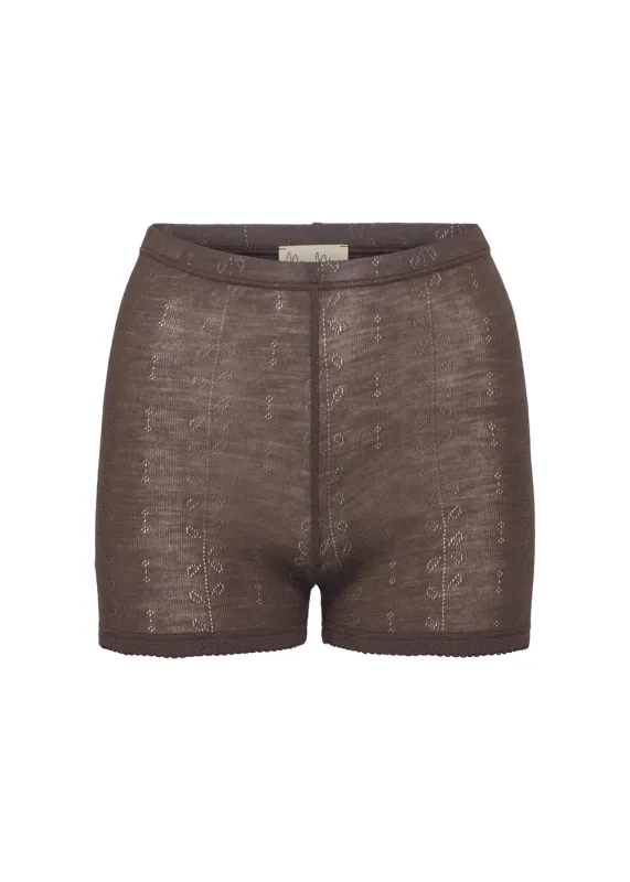 Poe W, Wool Pointelle Underpants - Terre sold by MarMar